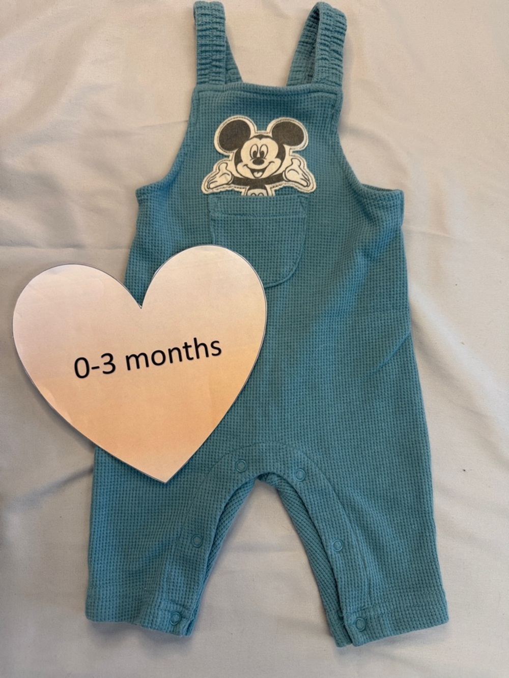 Disney Blue - 100 Celebration - Overalls with Mickey Mouse Character Patch